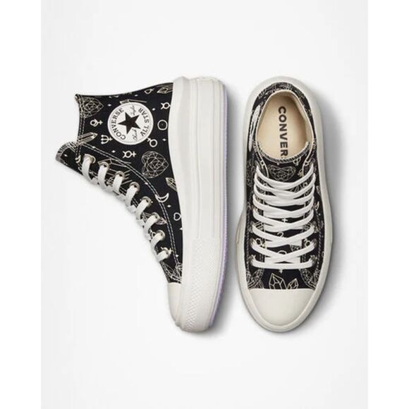 Converse CTAS Move Platform Mystic Crystals Black High Top Sneakers W8 NIB - Picture 13 of 14